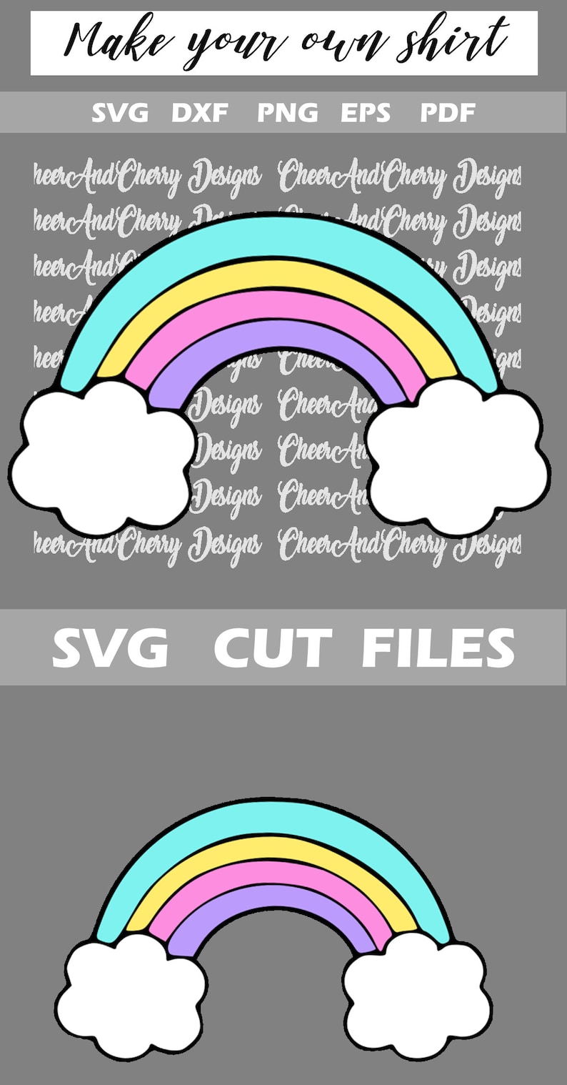 Download Rainbow Svg rainbow clouds Svg files for Cricut Silhouette ...