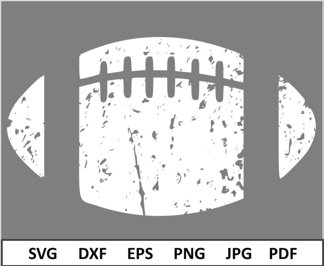 Distressed Football Svg Files for Cricut Silhouette Cameo Iron - Etsy