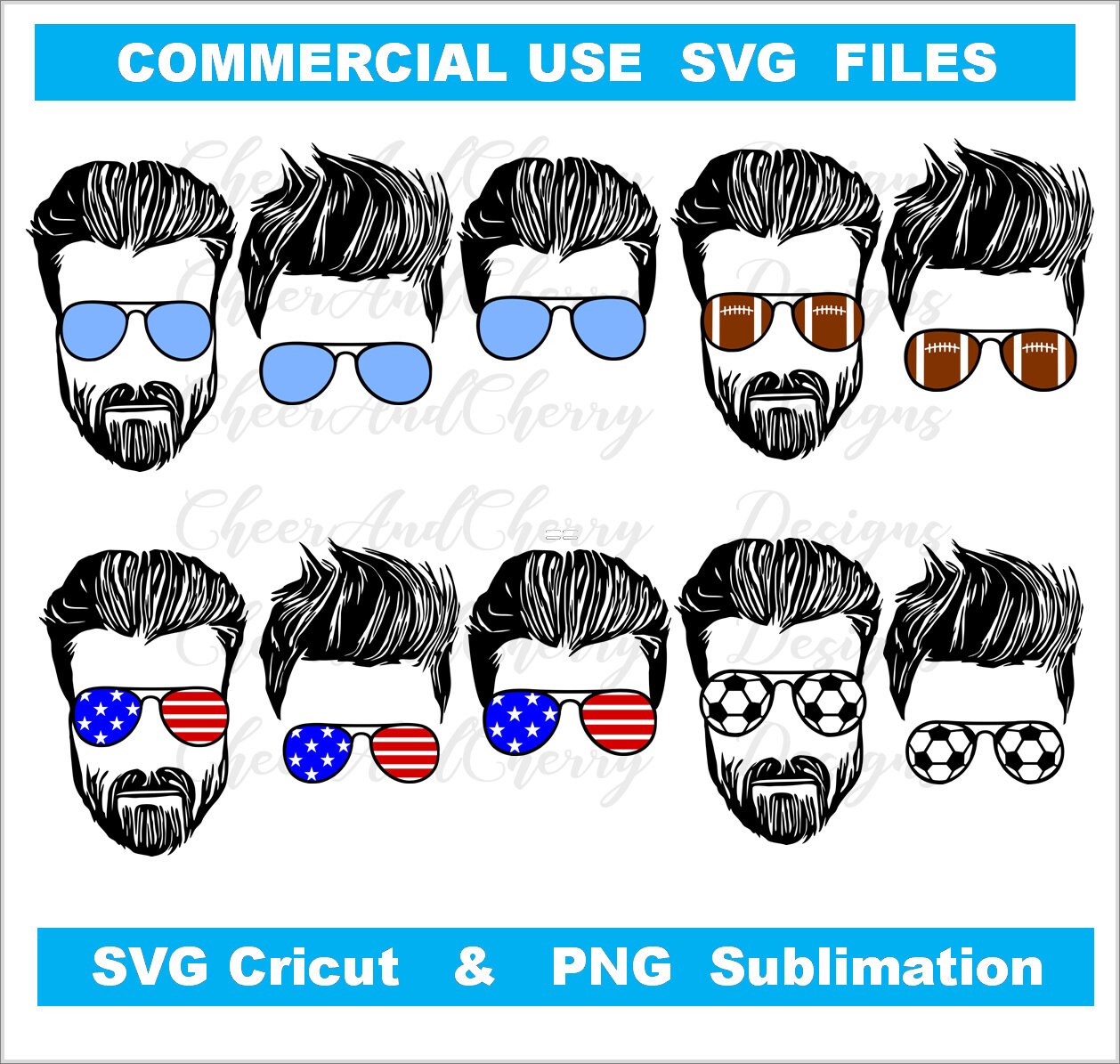 Father's Day Bundle SVG PNG Download - 50 Designs, Funny Dad Cut Files ...