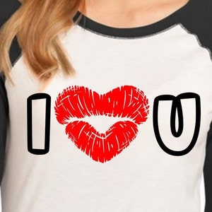 Valentines day Svg, Eps, Dxf, Png, Jpg, Pdf cut file for Cricut Silhouette, Scan n Cut, Heart svg, I love You Svg Lips Svg Kiss Svg Love Svg