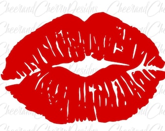 Distressed Kiss Svg Dxf Png Jpg Grunge Lips cut files for Cricut Silhouette Cameo Iron on kissing lip svg mouth svg printable vector clipart
