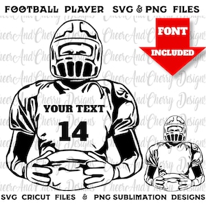 Aangepaste voetbalspeler SVG PNG voetbal SVG gratis lettertype voetbal naam SVG voetbal moeder SVG team mascotte SVG voetbalshirt nummer SVG Cricut