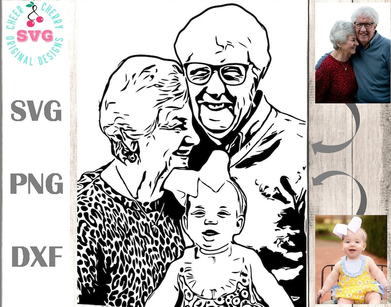 Convert photo to svg cut file custom svg portrait face svg etsy new