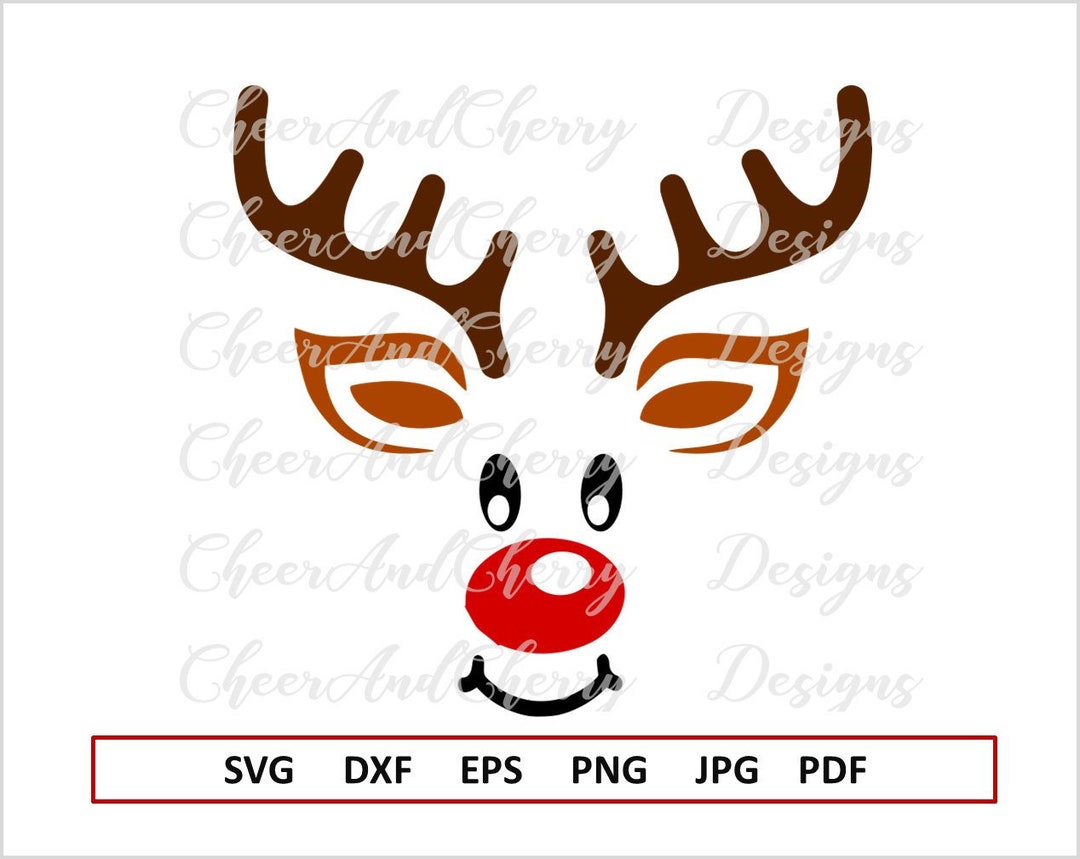 Reindeer Svg for Cricut Christmas SVG File for Silhouette Antlers SVG ...