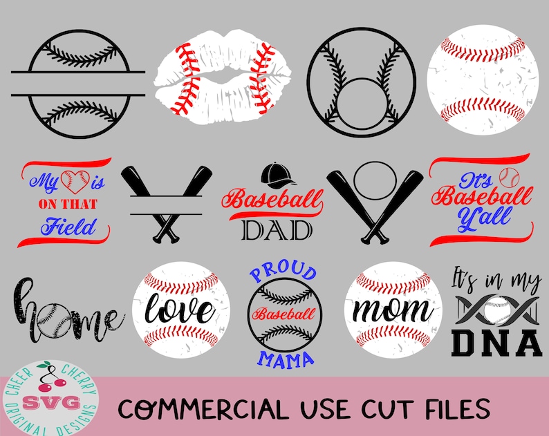 Baseball svg bundle distressed baseball lips SVG, grunge baseball stitches Svg, Baseball mom Svg Cricut Silhouette, softball svg image 7