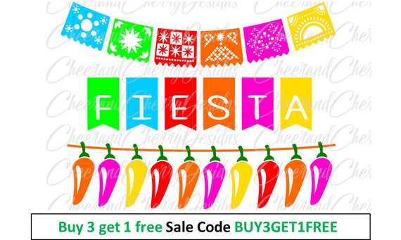 Papel Picado Svg Cinco De Mayo Svg Fiesta Svg File Fiesta Etsy