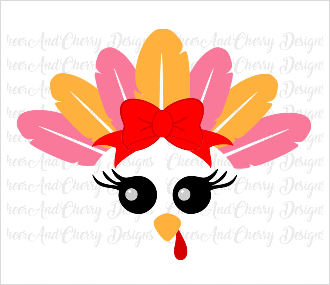 Turkey Face SVG for Girl Turkey Svg File for Cricut Etsy Finland