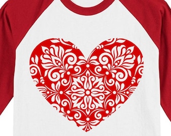 Blumen Herz SVG: Mandala Valentinstag Dateien (Digitaler Download)