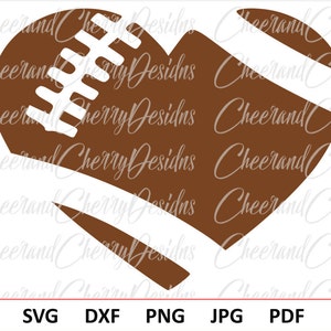 Football Heart SVG Football Svg design Football Heart DXF Football Heart Monogram Football Monogram svg Sport svg Silhouette svg file Cricut