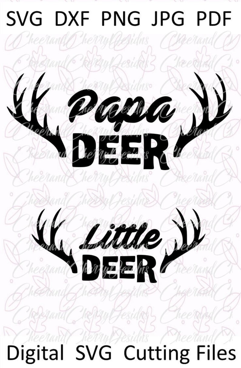 Download Papa Deer Svg DIY Fathers Day Gift SVG Dad and Son Mtching ...