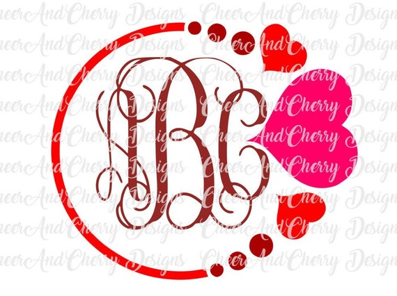 Valentines Monogram Svg for Valentine's Day Svg for Cricut | Etsy