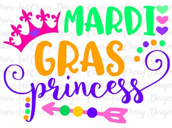 Mardi Gras Princess Svg For Mardi Gras Svg File For Cricut Fat Etsy
