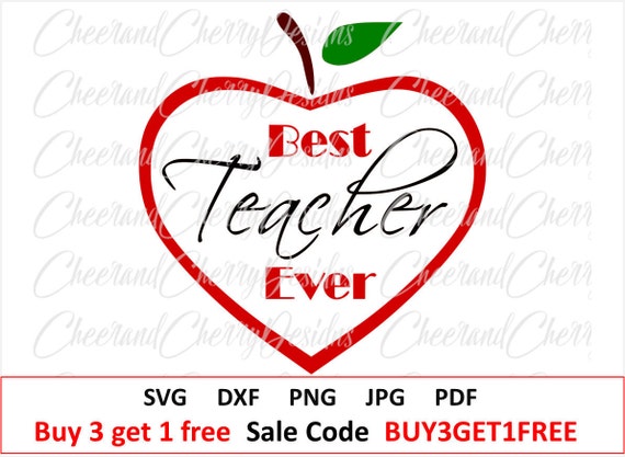 Download Best Teacher Svg Teacher Appreciation Svg School Cut File Etsy