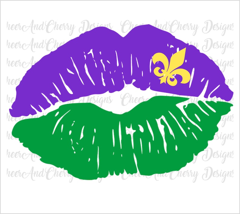 Download Mardi Gras Lips SVG files for Cricut Silhouette Iron on ...