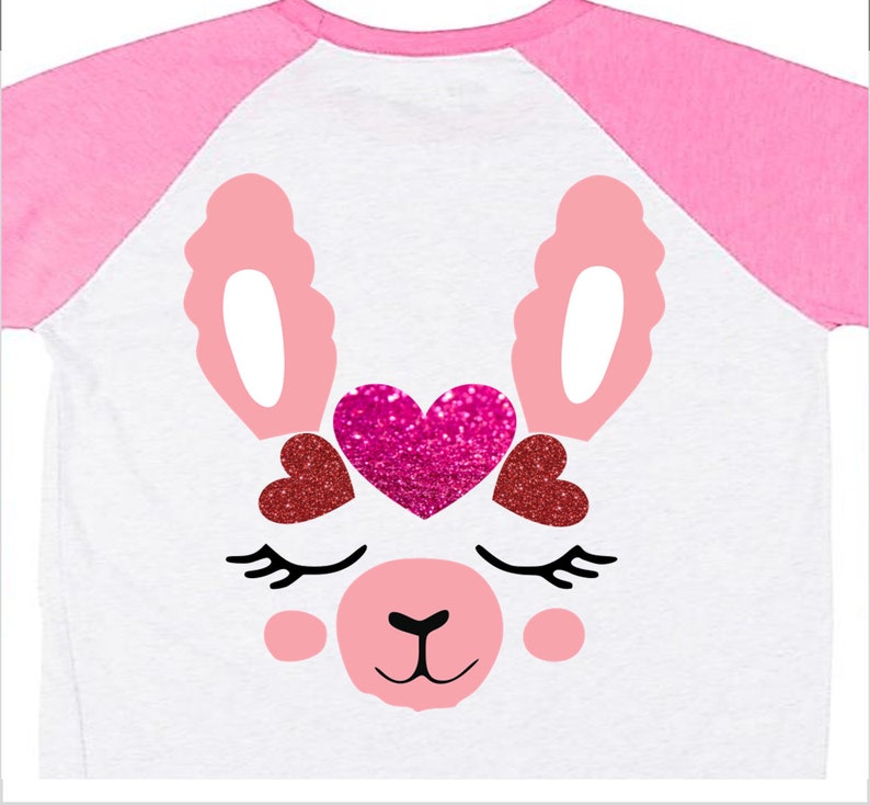 Download Cute Llama face with hearts Svg Valentines Day Llama Svg ...