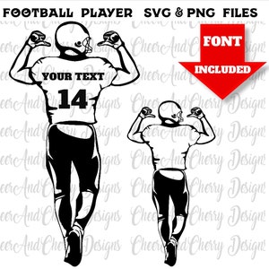 Aangepaste voetbalspeler SVG PNG voetbal SVG gratis lettertype voetbal naam SVG voetbal moeder SVG team mascotte SVG voetbalshirt nummer SVG Cricut