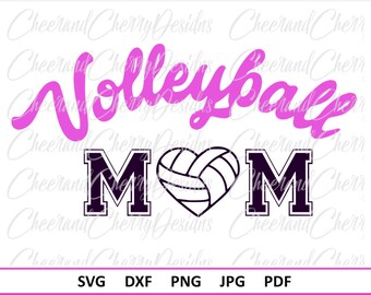 Volleyball Mom SVG, Heart Sport Cut File (Digital Download)