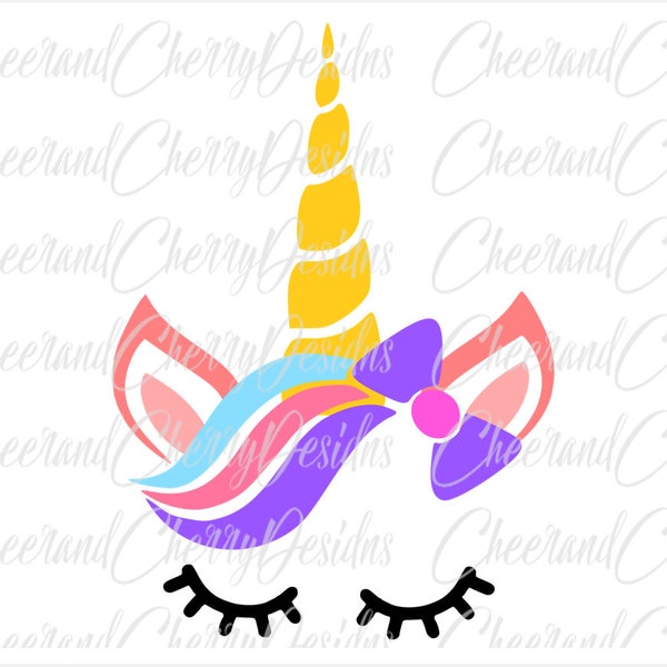 Unicorn SVG file Unicorn face svg Unicorn Birthday svg Unicorn Party Svg for Unicorn Head svg Unicorn DXF Unicorn Silhouette Svg for cricut