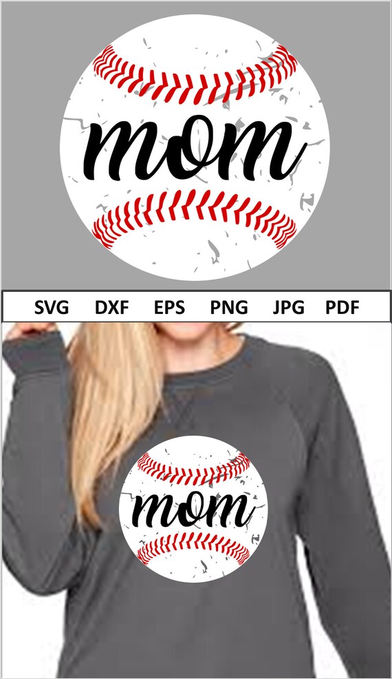 Download Baseball Mom Svg File For Cricut Distressed Baseball Svg Etsy