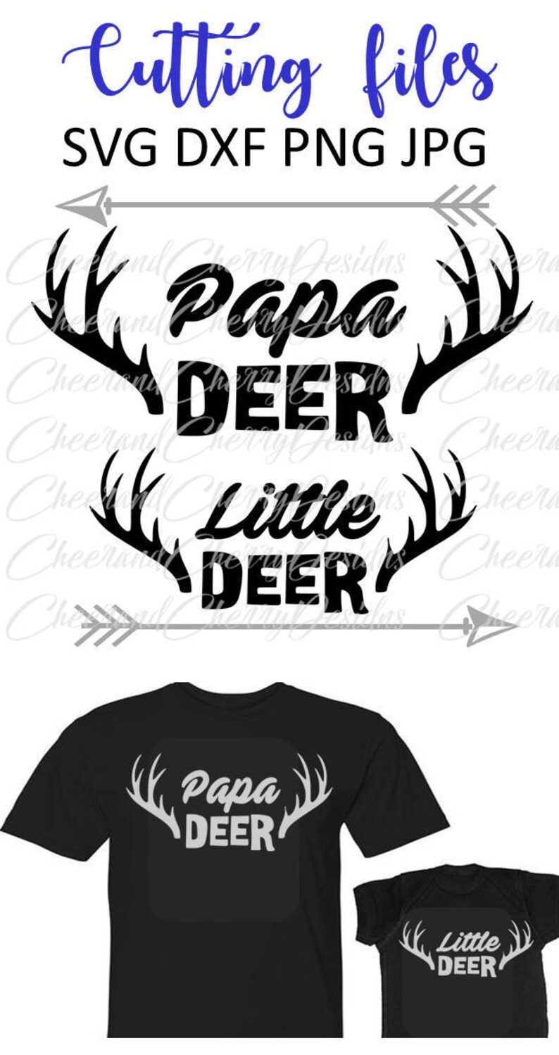 Download Papa Deer Svg DIY Fathers Day Gift SVG Dad and Son Mtching ...