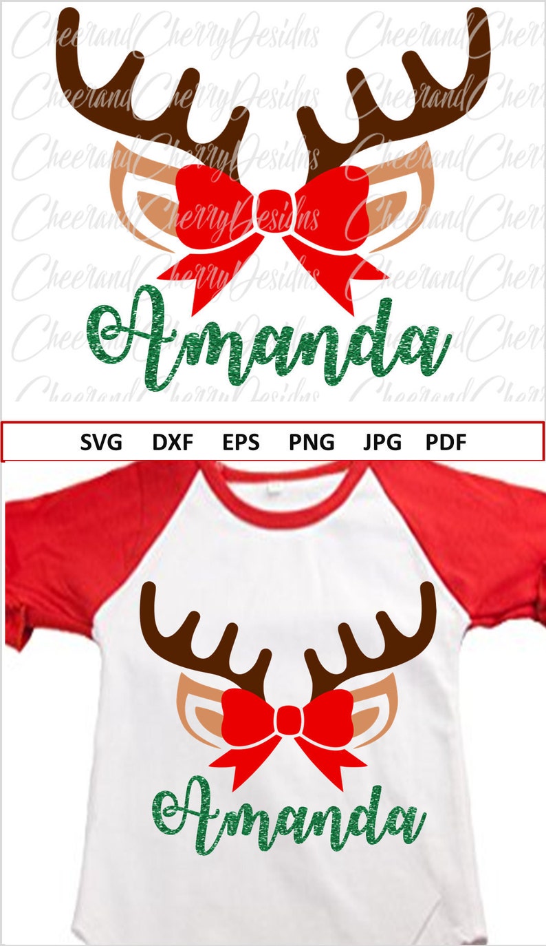 Download Personalized Christmas SVG Reindeer Monogram Svg Christmas Svg | Etsy