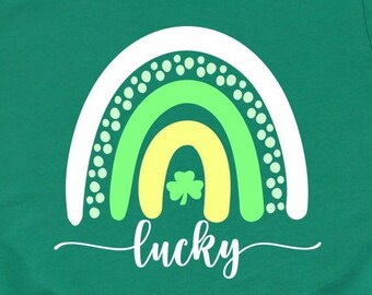 Lucky Shamrock Rainbow SVG: St Patrick's Day Cut File (Digital Download)
