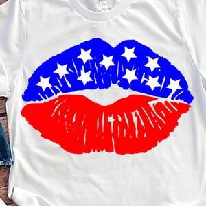 American distessed lips svg, Patriotic Svg, 4th of July Svg cricut, USA Flag Lips Svg Dxf Png, Distressed lips Cut Files, Womens vinyl shirt