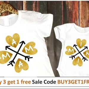 Mother and daughter matching svg mommy and me svg Gift for mama shirt design Baby onesie svg mama Svg mom cut file for cricut Silhouette