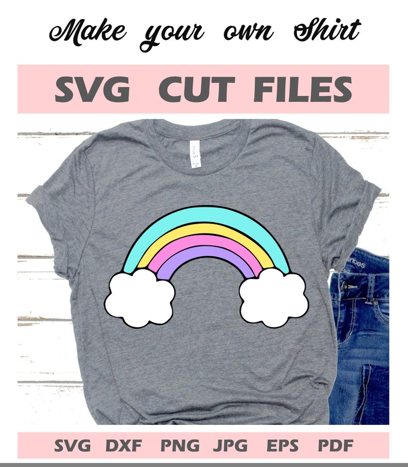 Download Rainbow Svg rainbow clouds Svg files for Cricut Silhouette ...
