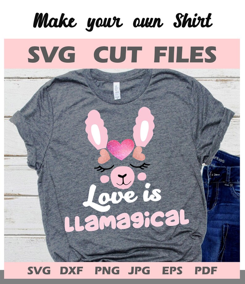 Download Valentine SVG for girls Love is magical svg Cute llama svg ...