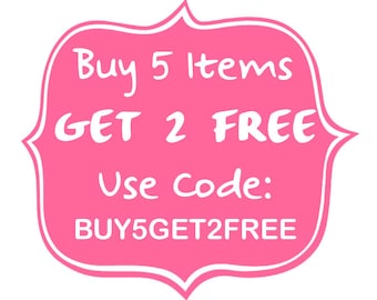 Coupon-Code: Kaufen Sie 5 erhalten Sie 2 gratis für SVGs, Clipart & mehr