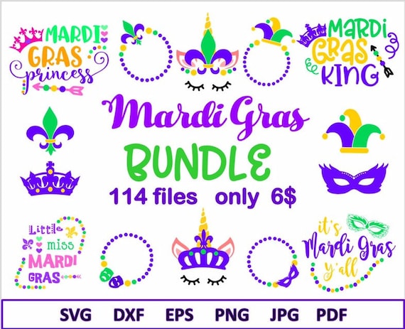 Download Mardi Gras Svg Bundle 19 Mardi Gras Designs Mardi Gras Etsy