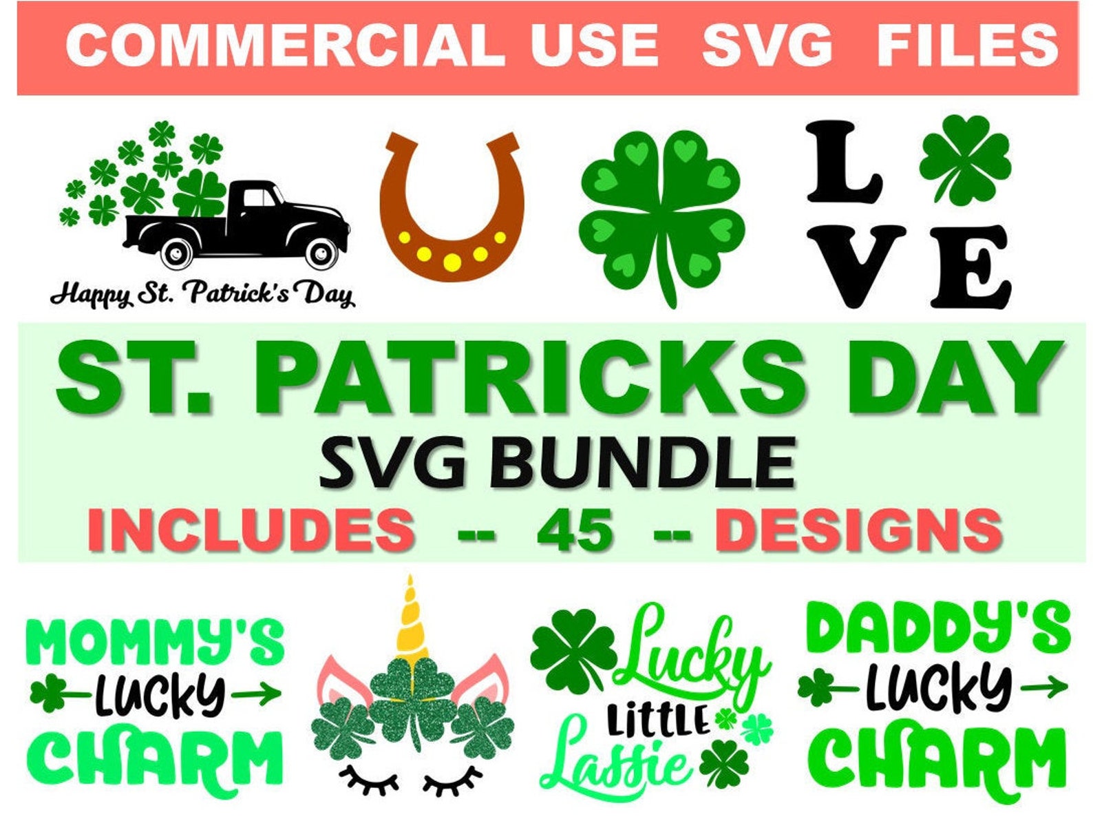 St. Patricks Day Bundle Svg for Cricut Silhouette St | Etsy