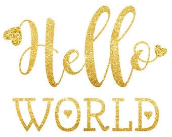 Hello World SVG: New Baby Cricut Cut File (Digital Download)