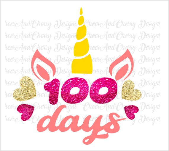 Download 100 Days Unicorn Svg For School Svg Files For Cricut Etsy