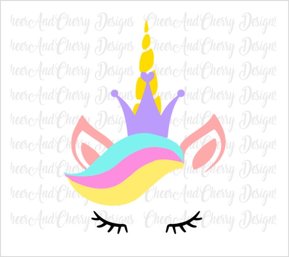 Download Unicorn with Crown Svg Unicorn Princess Unicorn face Svg ...