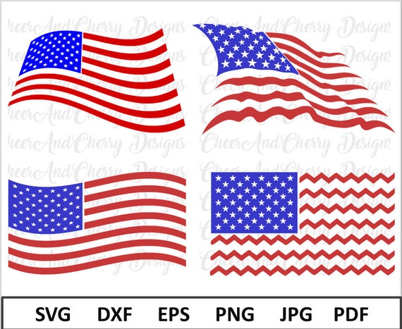 4th Of July Svg American Flag Svg Waving Flag Svg Bundle Etsy