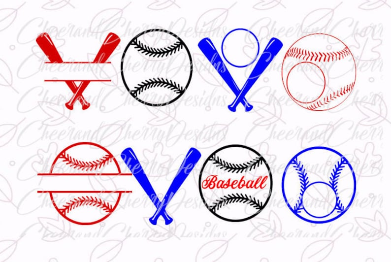 Baseball Monogram SVG Bundle, Split Design (digital Download) - Etsy