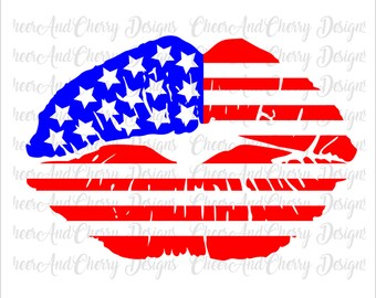 4th of July lips Svg dxf png, American Flag Lips SVG, USA Flag SVG, Red White Blue kiss svg, Patriotic Cut File, stars stripes lips svg