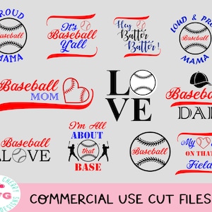 Baseball svg Bundle enthält 35 Designs für Cricut Crafters