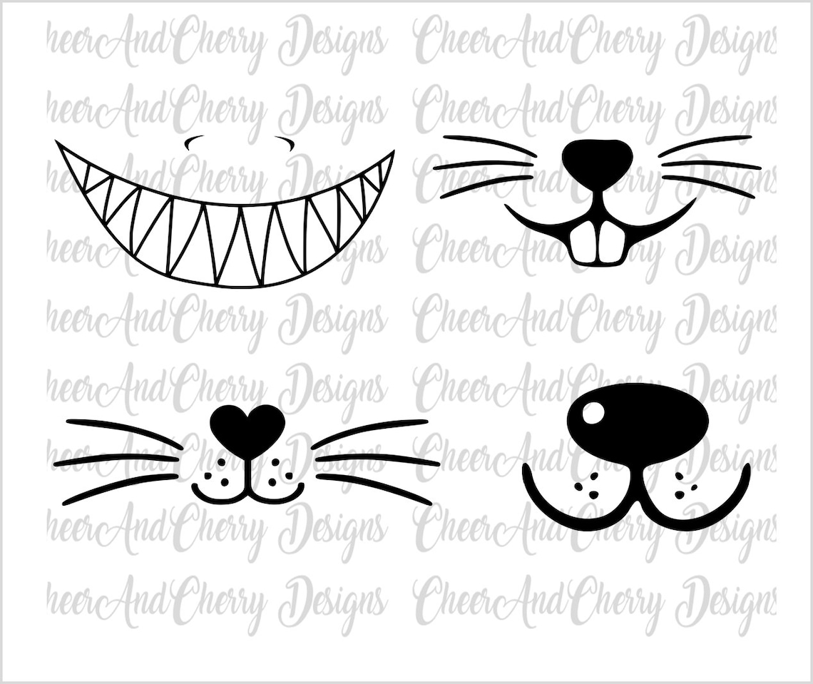 Funny Face Mask Svg Bundle Social Distance Animal Mask Etsy