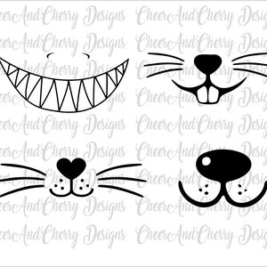 Download Funny Face Mask Svg Bundle Social Distance Animal Mask Etsy