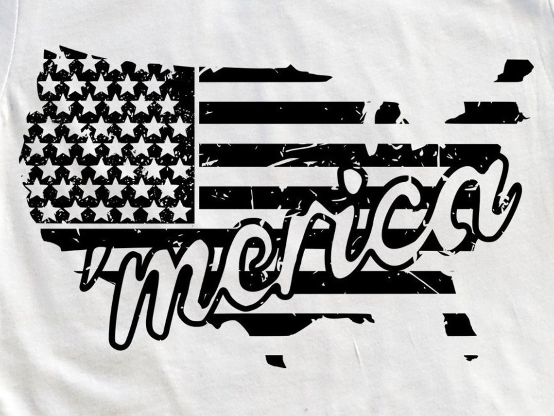 Merica Svg USA Map SVG American Flag Svg 4th of July Cut - Etsy