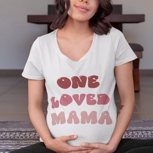 One loved Mama SVG PNG Retro Valentines day Svg files for Cricut Funny Valentine Svg,  Valentine&#39;s day Png for mom sublimation Cut Files