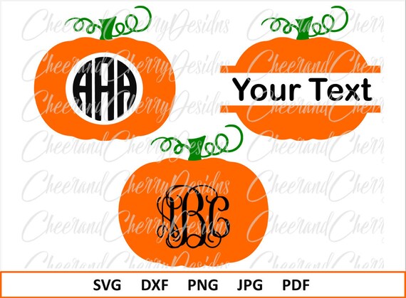 Download Pumpkin SVG Pumpkin monogram Svg Thanksgiving Svg Split | Etsy