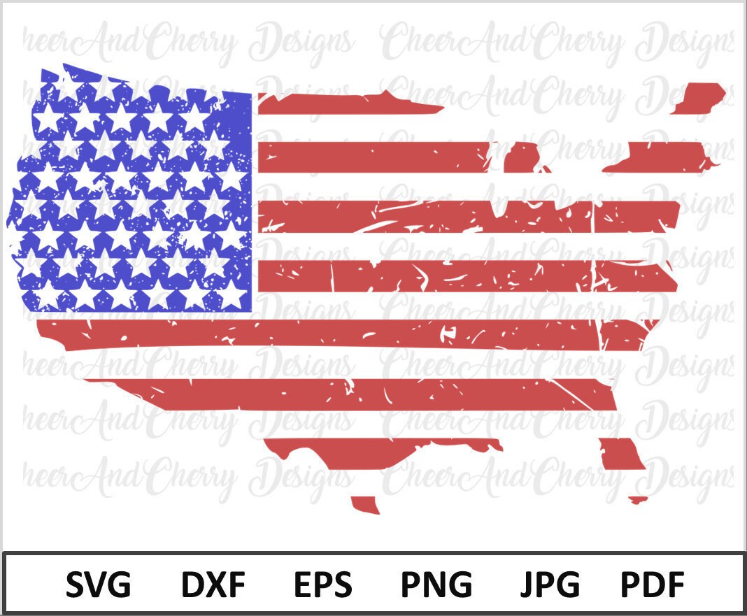 Download Distressed Usa Map Svg For Silhouette Cricut Vinyl America Svg Etsy