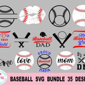 Baseball svg bundle distressed baseball lips SVG, grunge baseball stitches Svg, Baseball mom Svg Cricut Silhouette, softball svg image 1