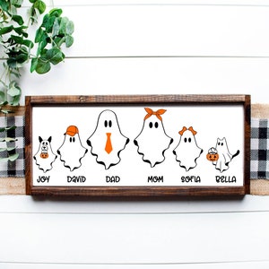 Custom Ghost Family Svg Bundle , Halloween Svg Halloween Family matching shirts Png BOO svg Personalized Ghosts dog cat svgs Sublimation Png