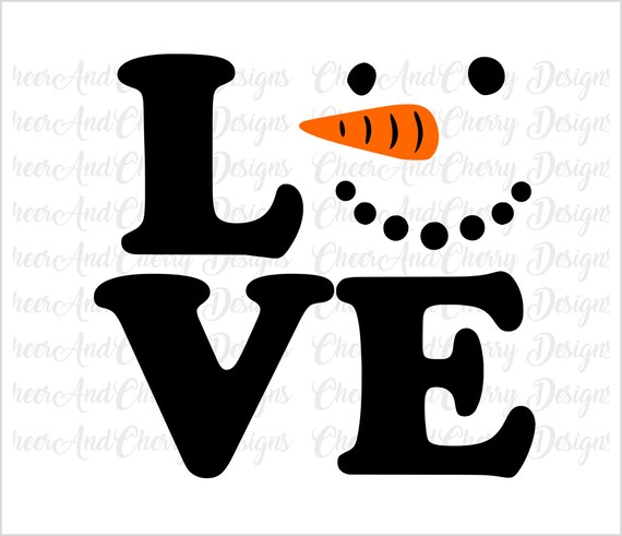 Download Love Snowman Face Svg Snowman Svg File For Cricut Silhouette Etsy