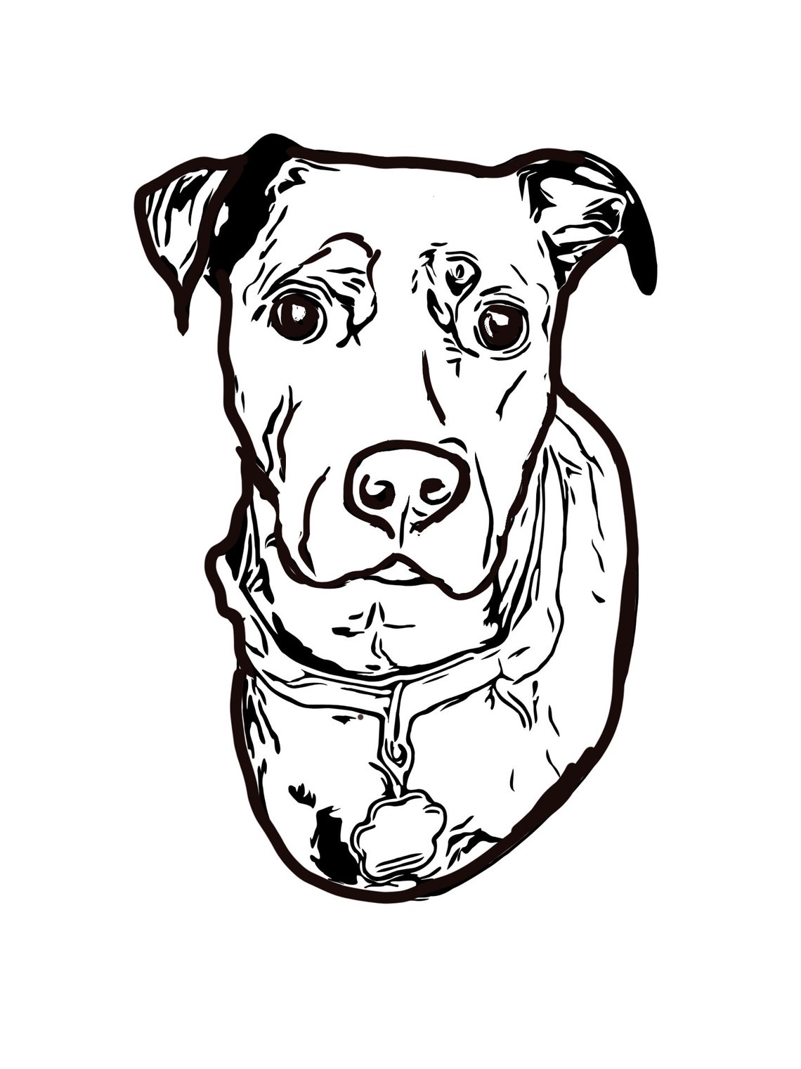 Custom Dog SVG Dog Face Svg Personalized Dog SVG From Photo Etsy Israel